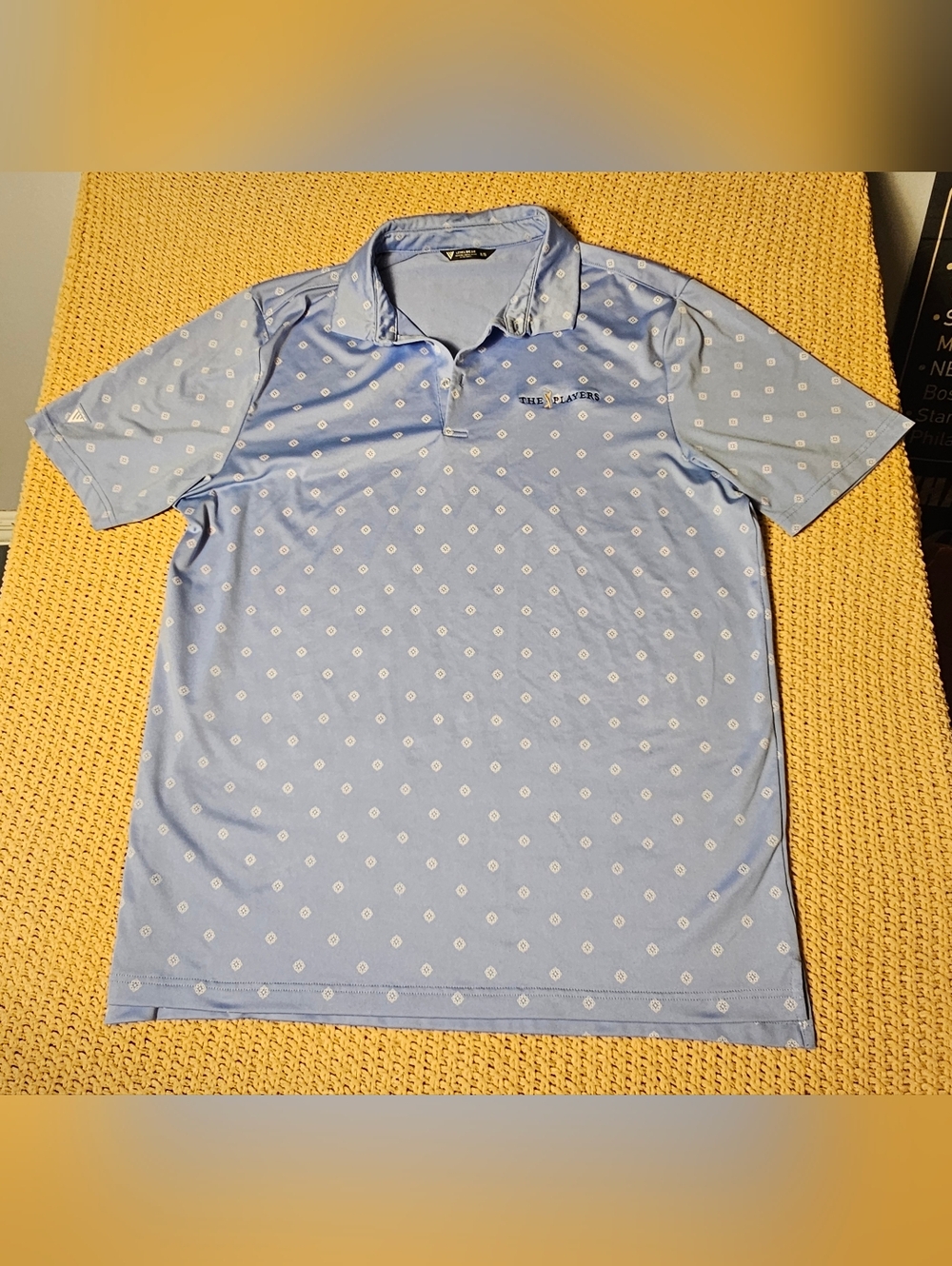 Levelwear Tile Polo "THE PLAYERS"‎ Mens Size XL Norse Blue